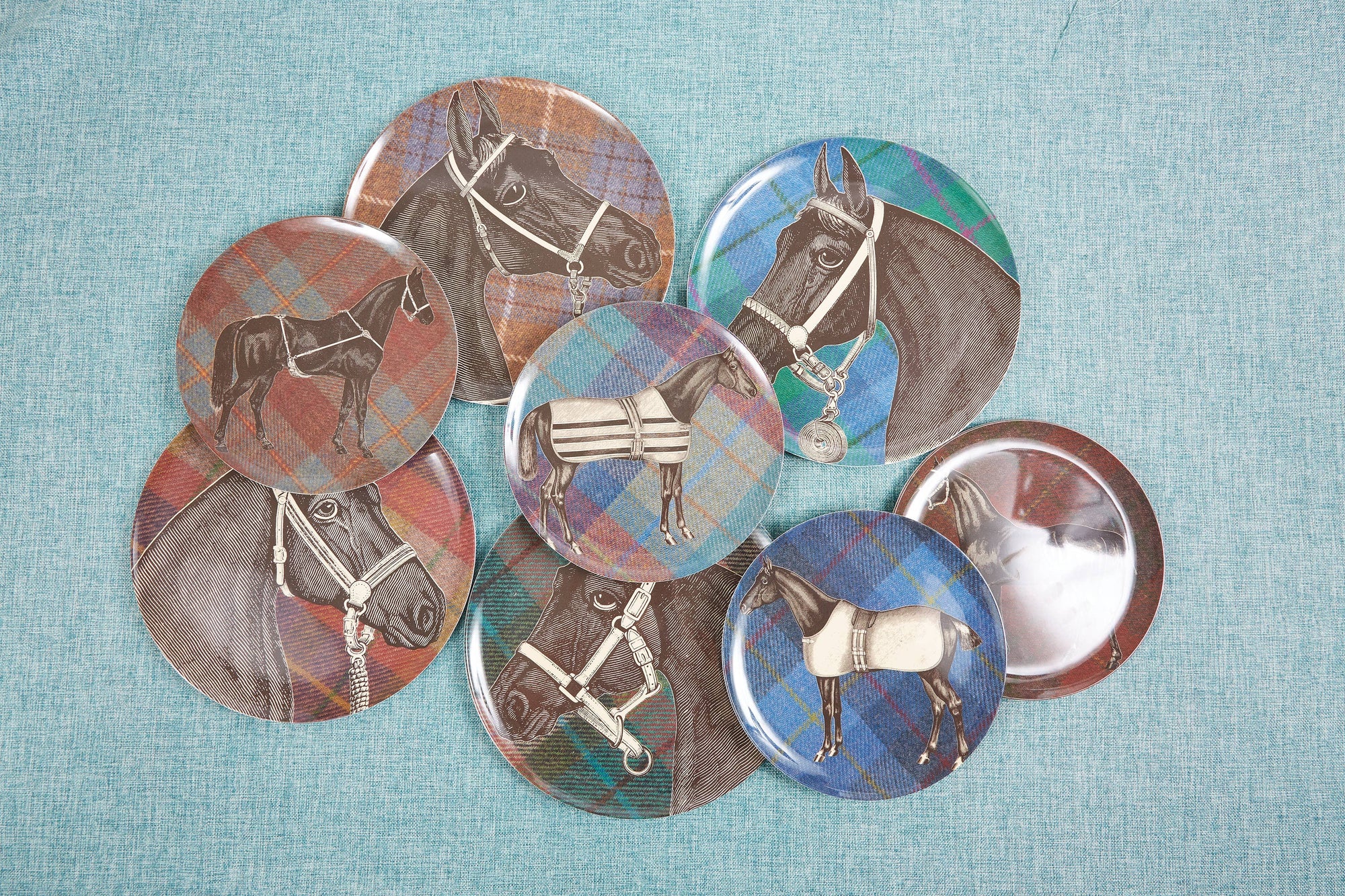 THOMASPAUL - EQUUS TWEED DINNER PLATES SET/4