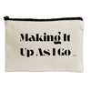 un.sus.tain.a.ble apparel - Travel Canvas Zipper Pouch - 11" x 8.5" - Making It Up