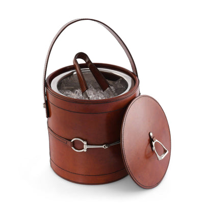 Vagabond House - Premium Genuine Leather Bit Lidded Ice Bucket