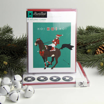 Hunt Seat Paper Co. - Ho! Ho! Ho! Equestrian Horse Christmas Card - Exceptional Equestrian