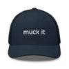 un.sus.tain.a.ble apparel - Retro Trucker Cap/Embroidered - Navy - Muck It