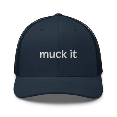un.sus.tain.a.ble apparel - Retro Trucker Cap/Embroidered - Navy - Muck It