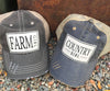 Vintage Life - Country Girl Distressed Trucker Hat Baseball Cap - Exceptional Equestrian