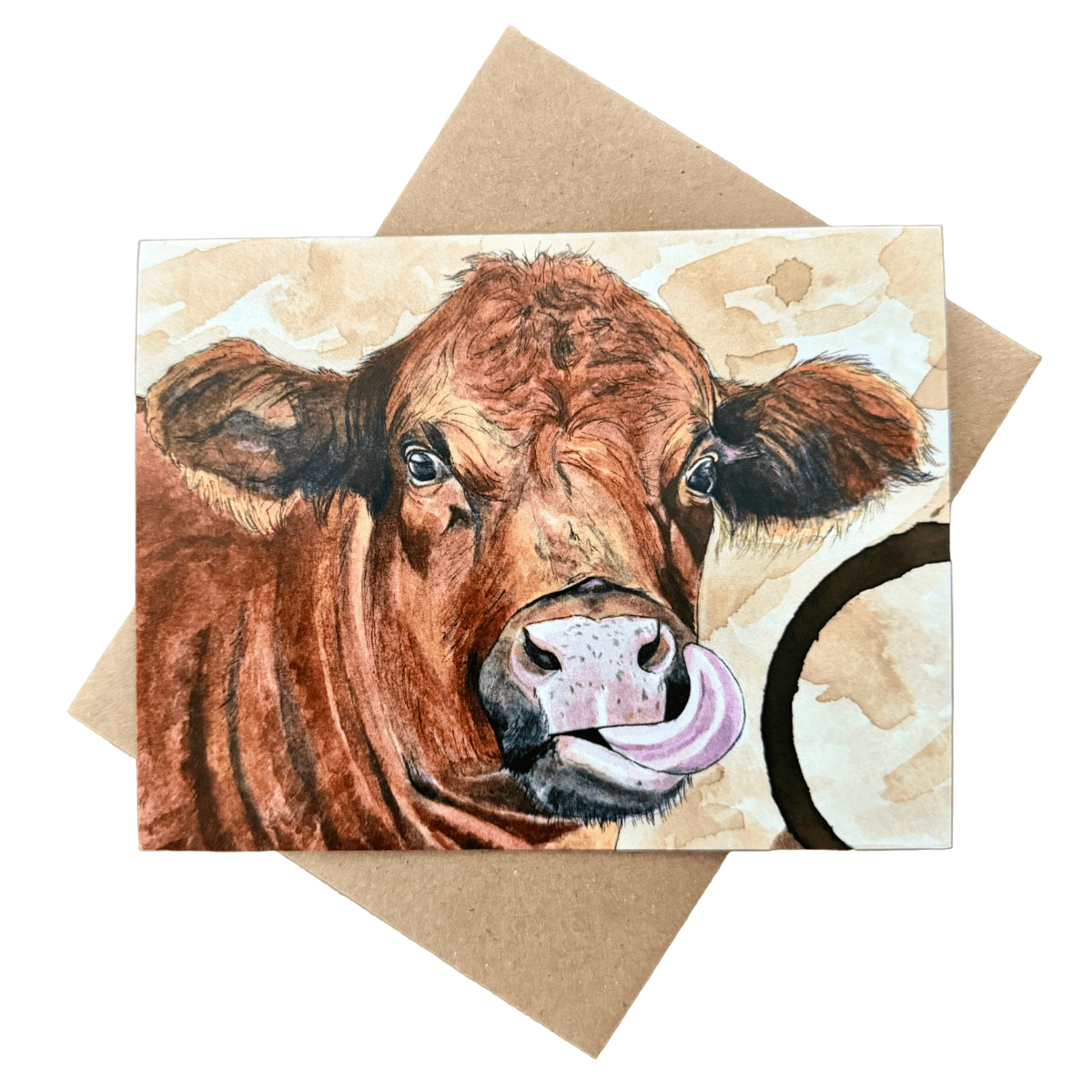 Forever Caroline - Whimsical Cow All-Occasion Greeting Card | Farmhouse Art
