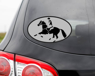 Horse Hollow Press - Oval Equestrian Horse Sticker: Eventer at Start - Exceptional Equestrian