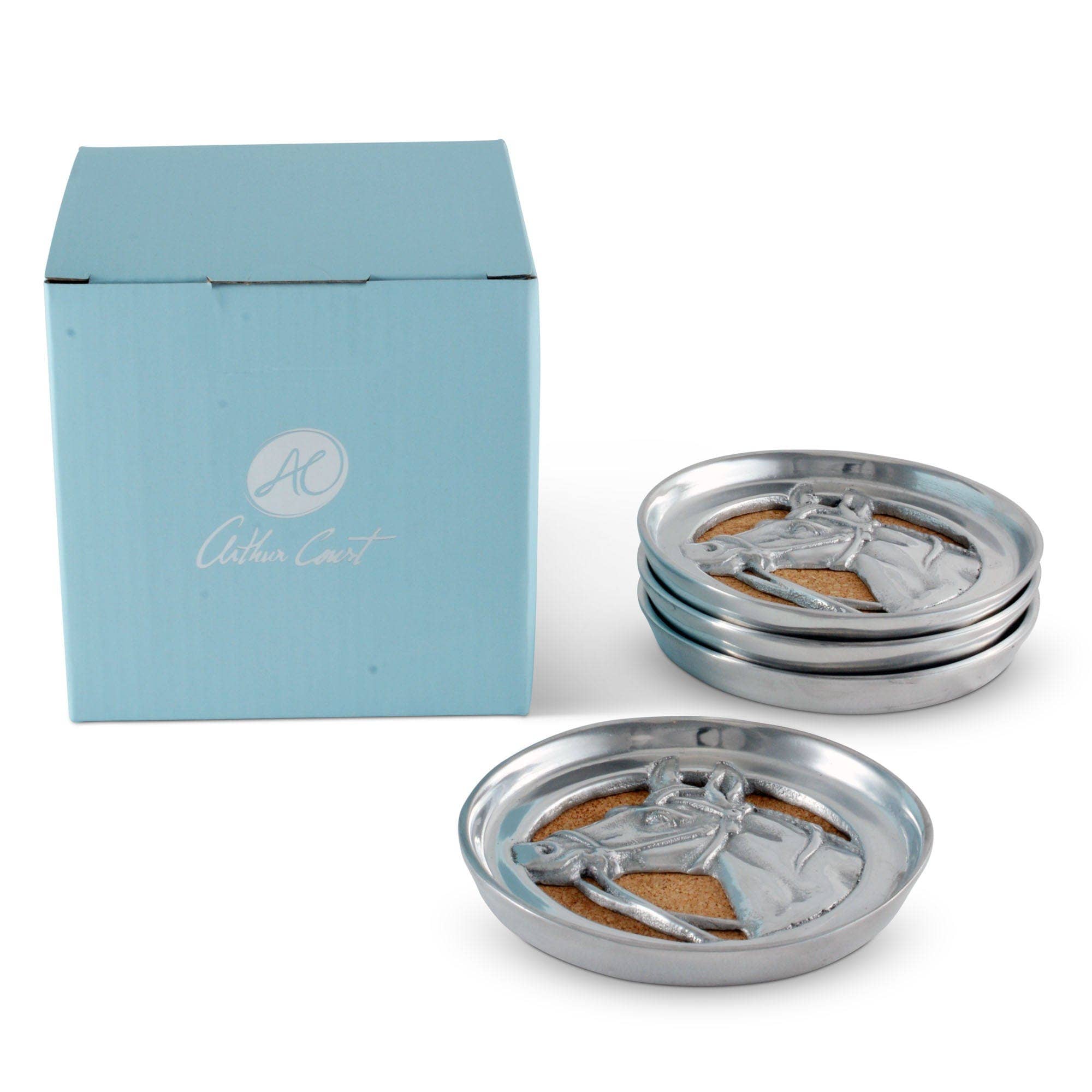 Arthur Court - Equestrian Drink Coaster Set of 4 - Exceptional Equestrian