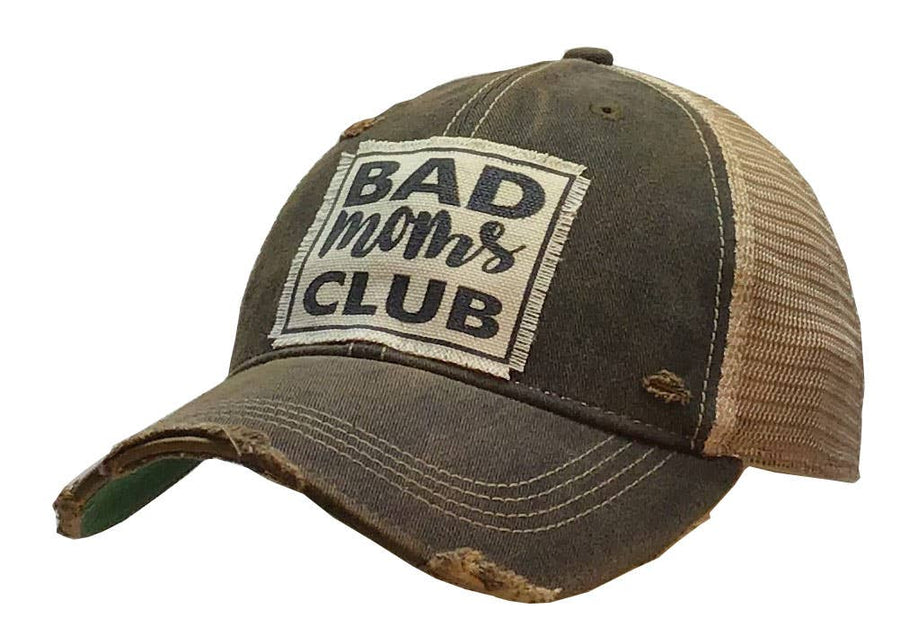 Vintage Life - Bad Moms Club Distressed Trucker Hat Baseball Cap