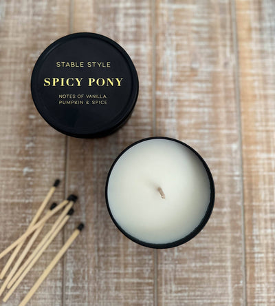 Stable Style - Spicy Pony Soy Wax Seasonal Candle Tin (Pumpkin Spice)