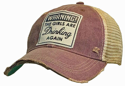 Vintage Life - Warning The Girls Are Drinking Again Trucker Baseball Cap - Exceptional Equestrian