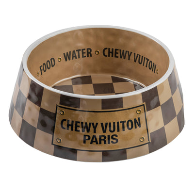 Haute Diggity Dog - Checker Chewy Vuiton Bowl - 3 Sizes!! Dog Bowls