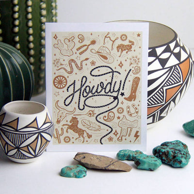 Hunt Seat Paper Co. - Howdy Western Horse Equestrian Greeting Card