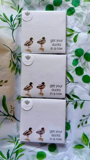 Forever Caroline - Sticky Notes w/ Mallard Ducks & Ducks in a Row | 50 Sheets
