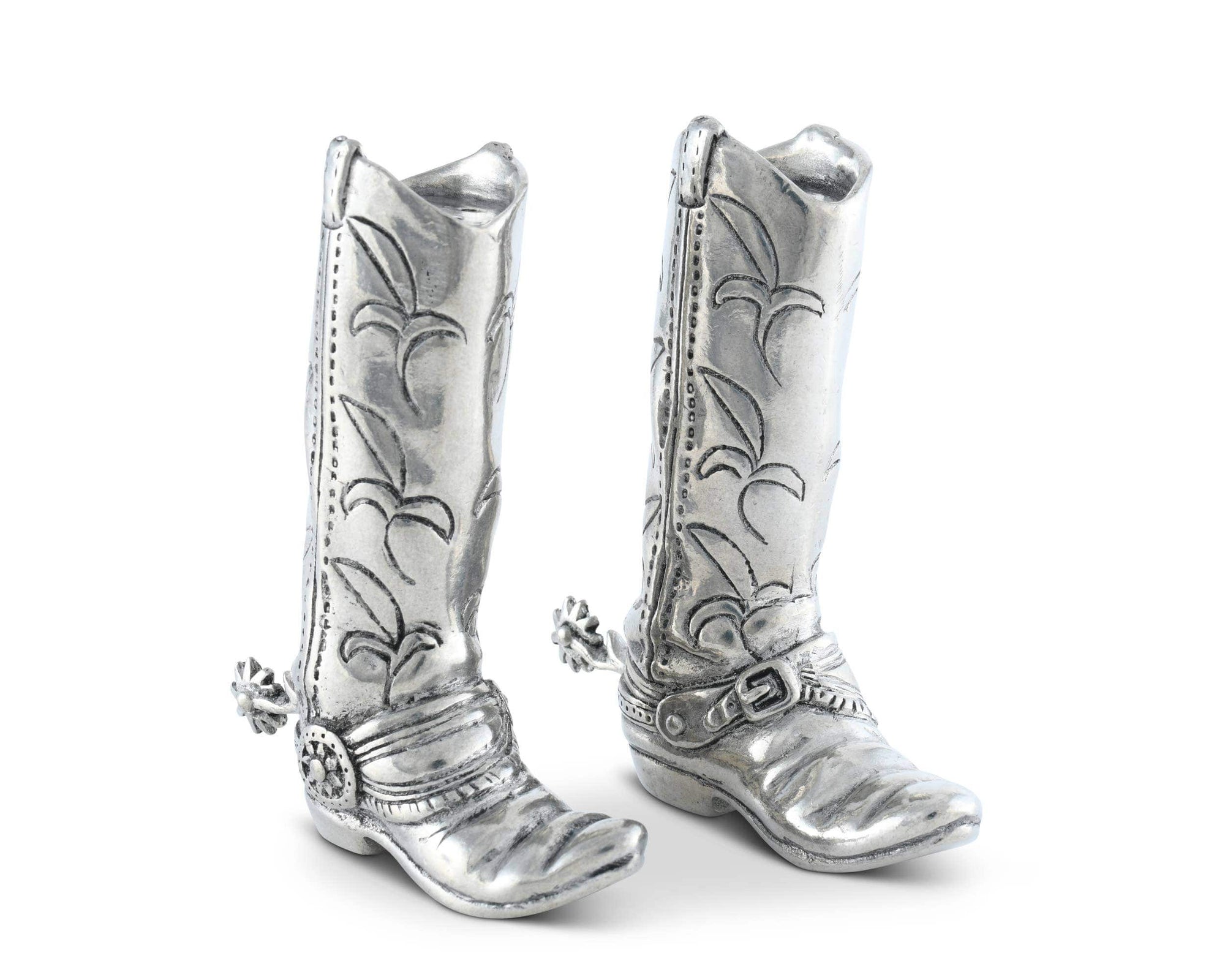 Vagabond House - Pewter Cowboy Boot Salt & Pepper Set - Exceptional Equestrian