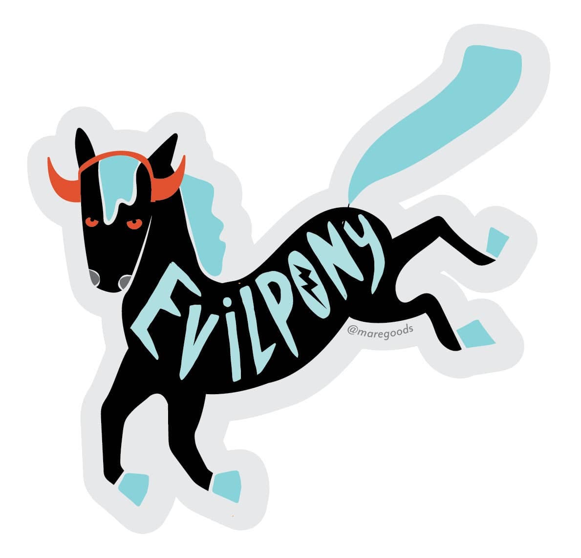 Mare Modern Goods - Evil Pony Sticker