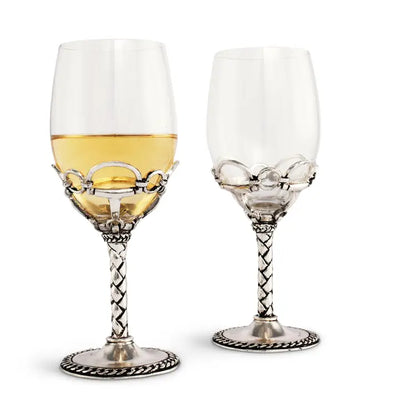 Arthur Court - Equestrian Pair of Wine Glasses