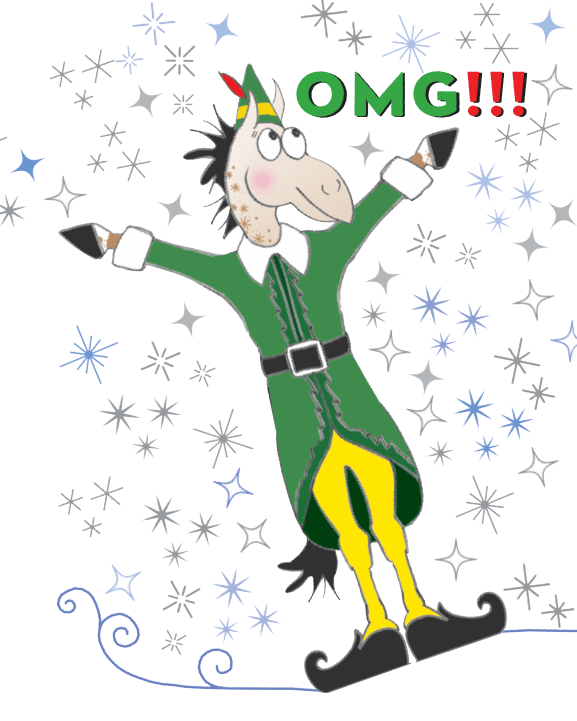 Horse Hollow Press - Horse Christmas Card / OMG Elf / Holiday Greeting Card