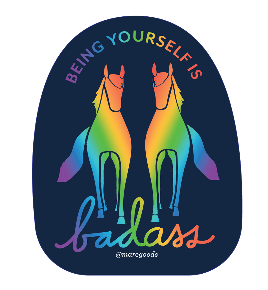 Mare Modern Goods - LGBTQIA+ Pride Sticker - Exceptional Equestrian 