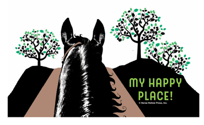 Horse Hollow Press - Horse Magnet 3":  My Happy Place (Black) - Exceptional Equestrian