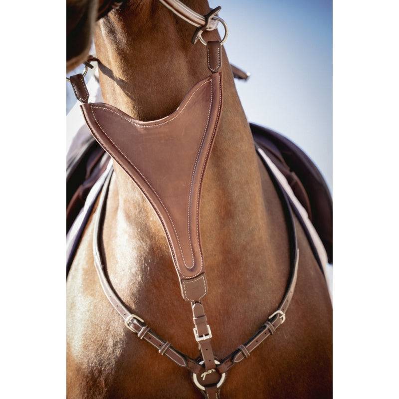 Penelope - Bip Plain Elastic Martingale Attachment - Chestnut - Exceptional Equestrian