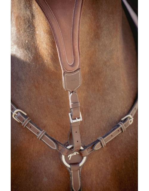 Penelope - Bip Plain Elastic Martingale Attachment - Chestnut - Exceptional Equestrian