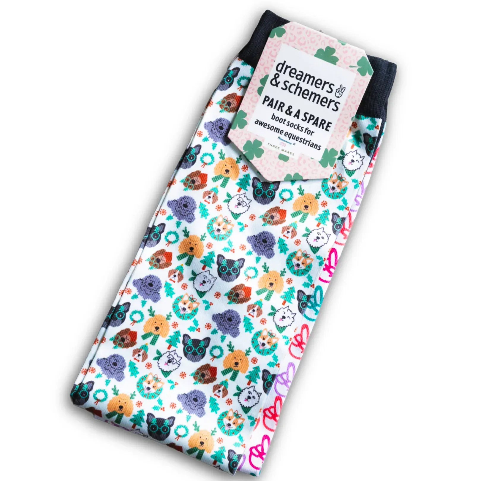 Dreamers & Schemers Deck the Paws Pair & A Spare Socks