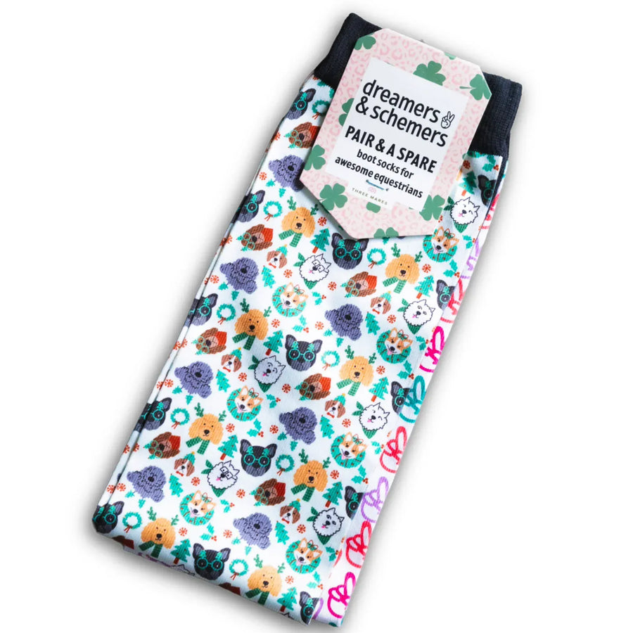 Dreamers & Schemers Deck the Paws Pair & A Spare Socks