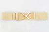 ELLANY - Buttercream Tribal - 1.5" Gold Stirrup Elastic Belt