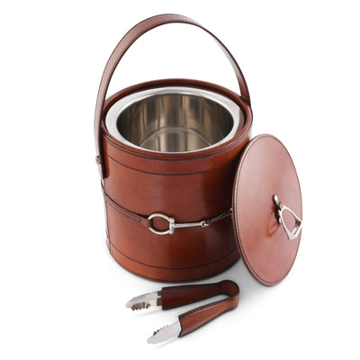 Vagabond House - Premium Genuine Leather Bit Lidded Ice Bucket