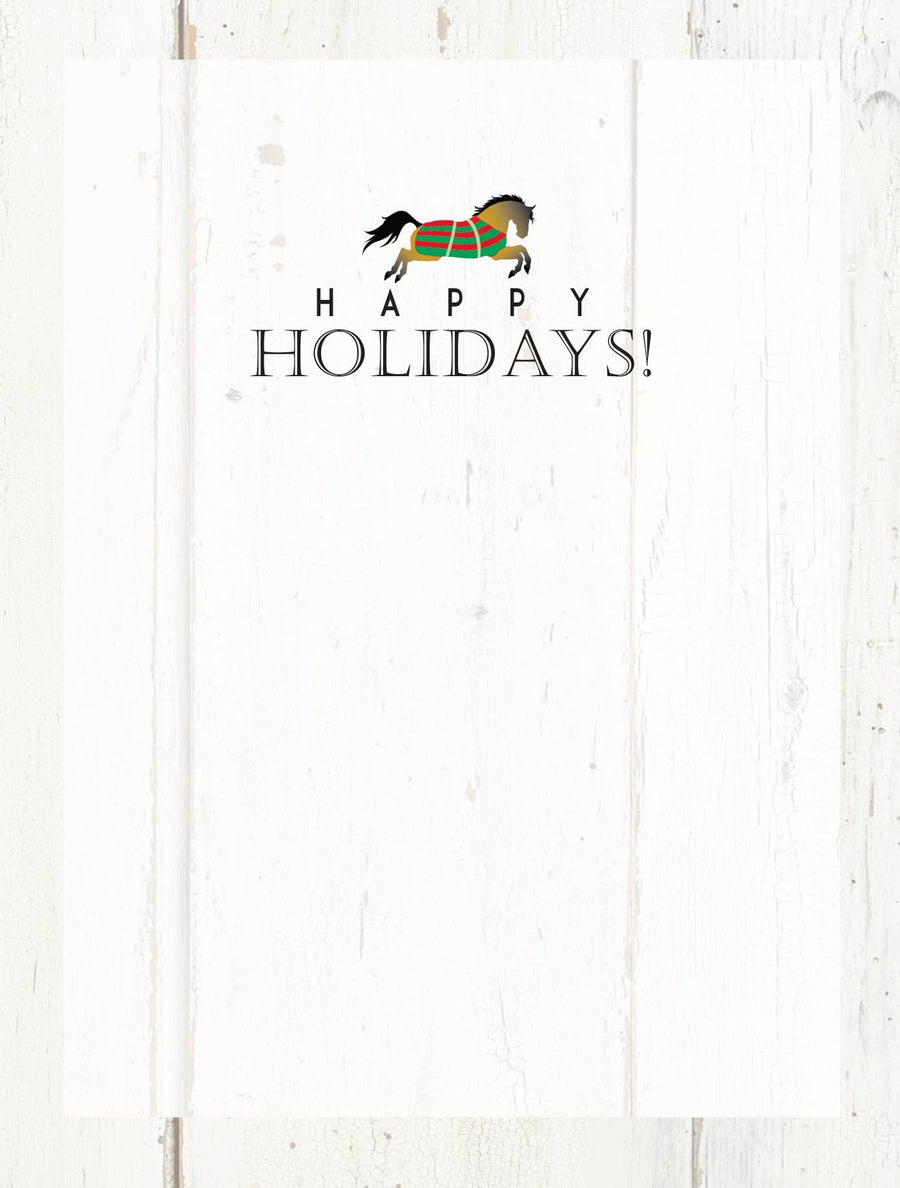 Horse Hollow Press - Horse Christmas Card / Wreath / Holiday Greeting Card
