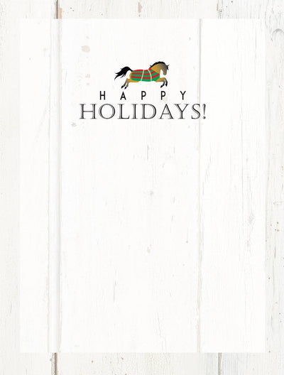 Horse Hollow Press - Horse Boxed Christmas Cards / Blankets Wreath / 8 Holiday