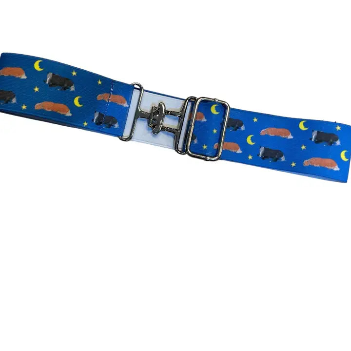 Kathryn Lily Equestrian - Sleepy Ponies Elastic Belt 1.5"