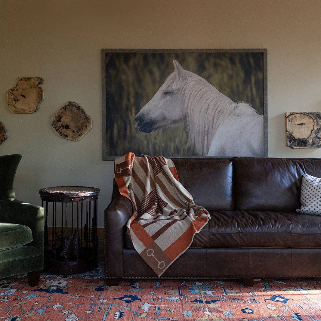 In2Green - Equestrian Stable Stripe Throw Blanket