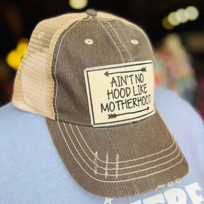 Vintage Life - Ain't No Hood Like Motherhood Trucker Hat Baseball Cap - Exceptional Equestrian