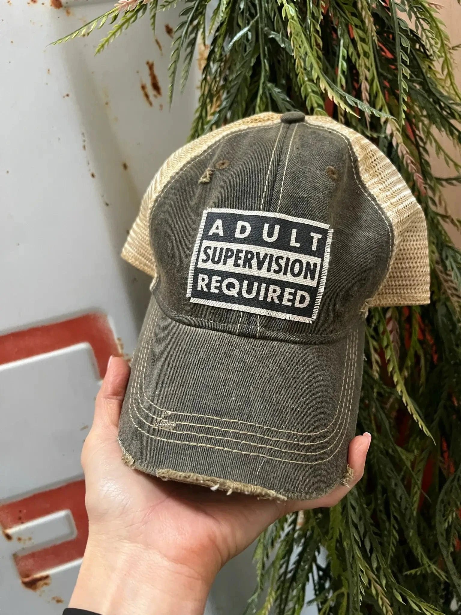 Vintage Life - Adult Supervision Required Trucker Hat Baseball Cap
