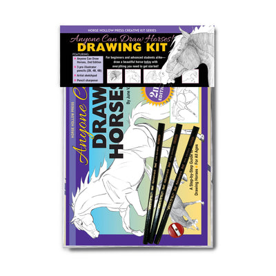 Horse Hollow Press  - Art Kit Horse Equestrian / Anyone Can Draw Horses Art Kit