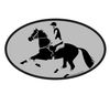 Horse Hollow Press - Oval Equestrian Horse Sticker: Eventer at Start - Exceptional Equestrian