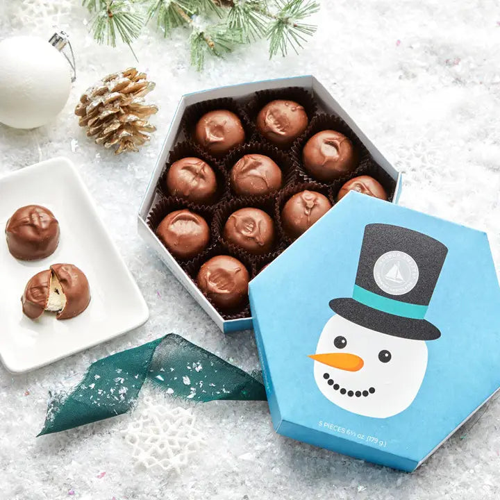 Harbor Sweets - Snowman Milk Chocolate Marshmallows - 12 Pc