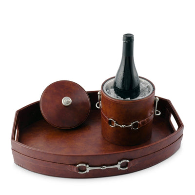 Vagabond House - Equestrian Horse Bit Leather Tray