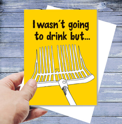 Horse Hollow Press - Horse Greeting Birthday Card / I wasn't going to drink but..