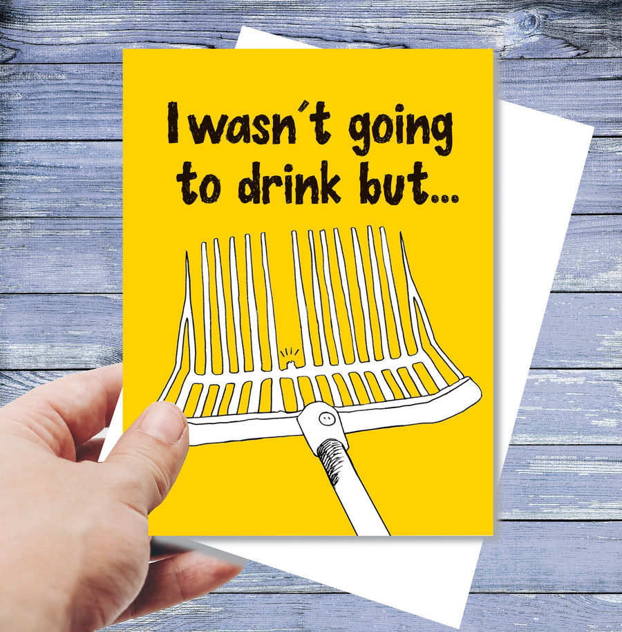 Horse Hollow Press - Horse Greeting Birthday Card / I wasn't going to drink but..