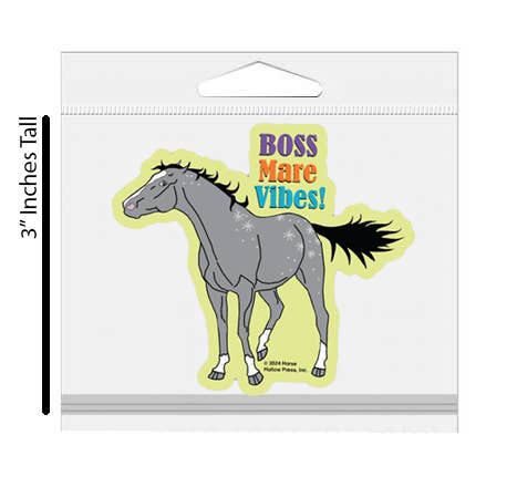 Horse Hollow Press - 3" Tumbler Horse Sticker / Boss Mare Vibes / WATERPROOF
