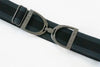 ELLANY - Charcoal Stripes - 1.5" Gunmetal Stirrup Elastic Belt