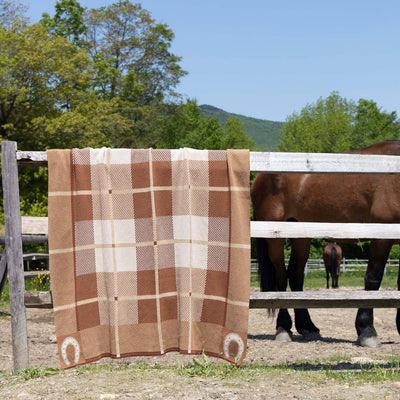 In2Green - Equestrian Barn Plaid Throw Blanket