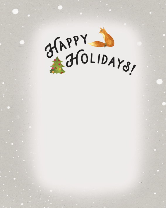 Horse Hollow Press - Fox Boxed Christmas Cards / Fox Christmas Ball / 8 Cards