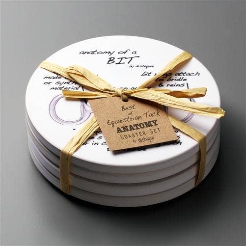 Dishique - Equestrian Tack Anatomy Coasters