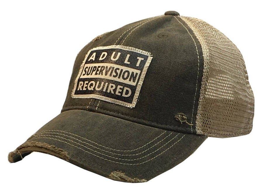 Vintage Life - Adult Supervision Required Trucker Hat Baseball Cap