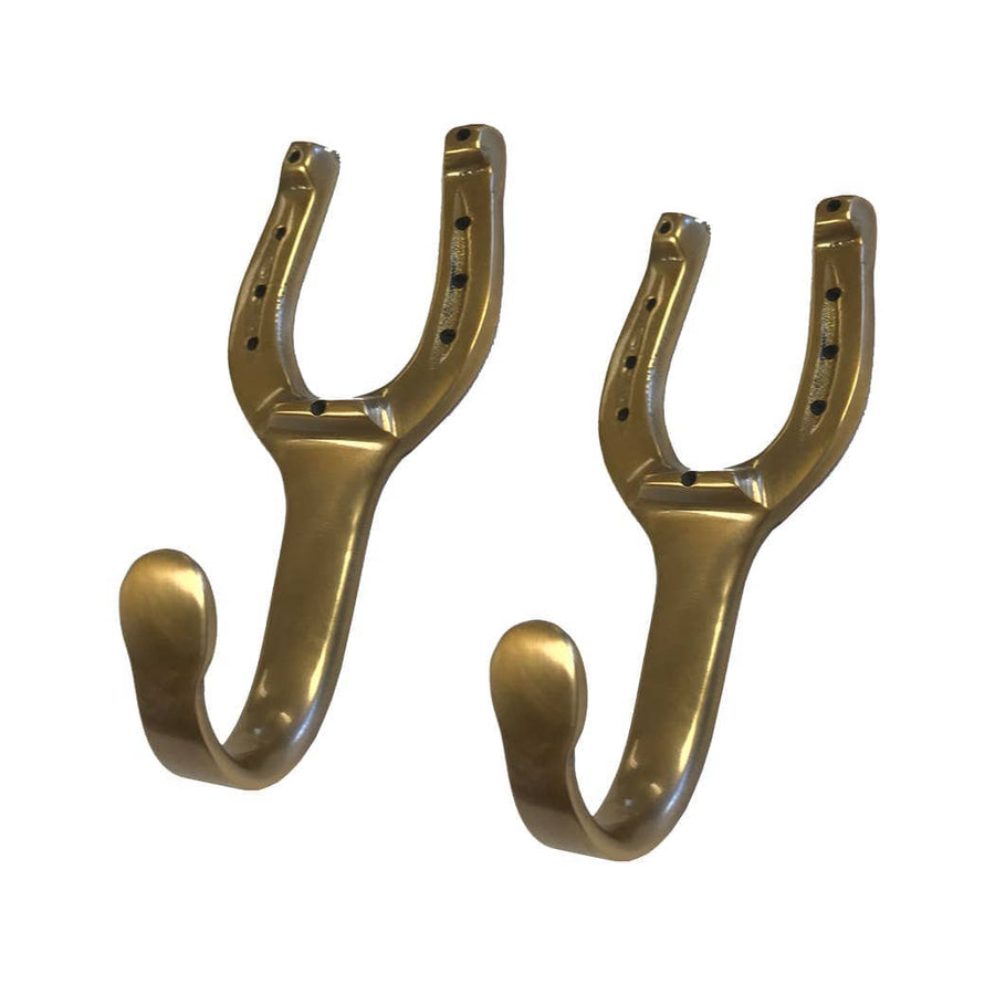 Madison Bay Co. - Historical Home Decor Reproductions - Antiqued Solid Brass Horse Shoe Hook Hanger | Home Accents