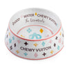 Haute Diggity Dog - White Chewy Vuiton Dog Bowl - 3 Sizes!! Dog Food Bowl - Exceptional Equestrian