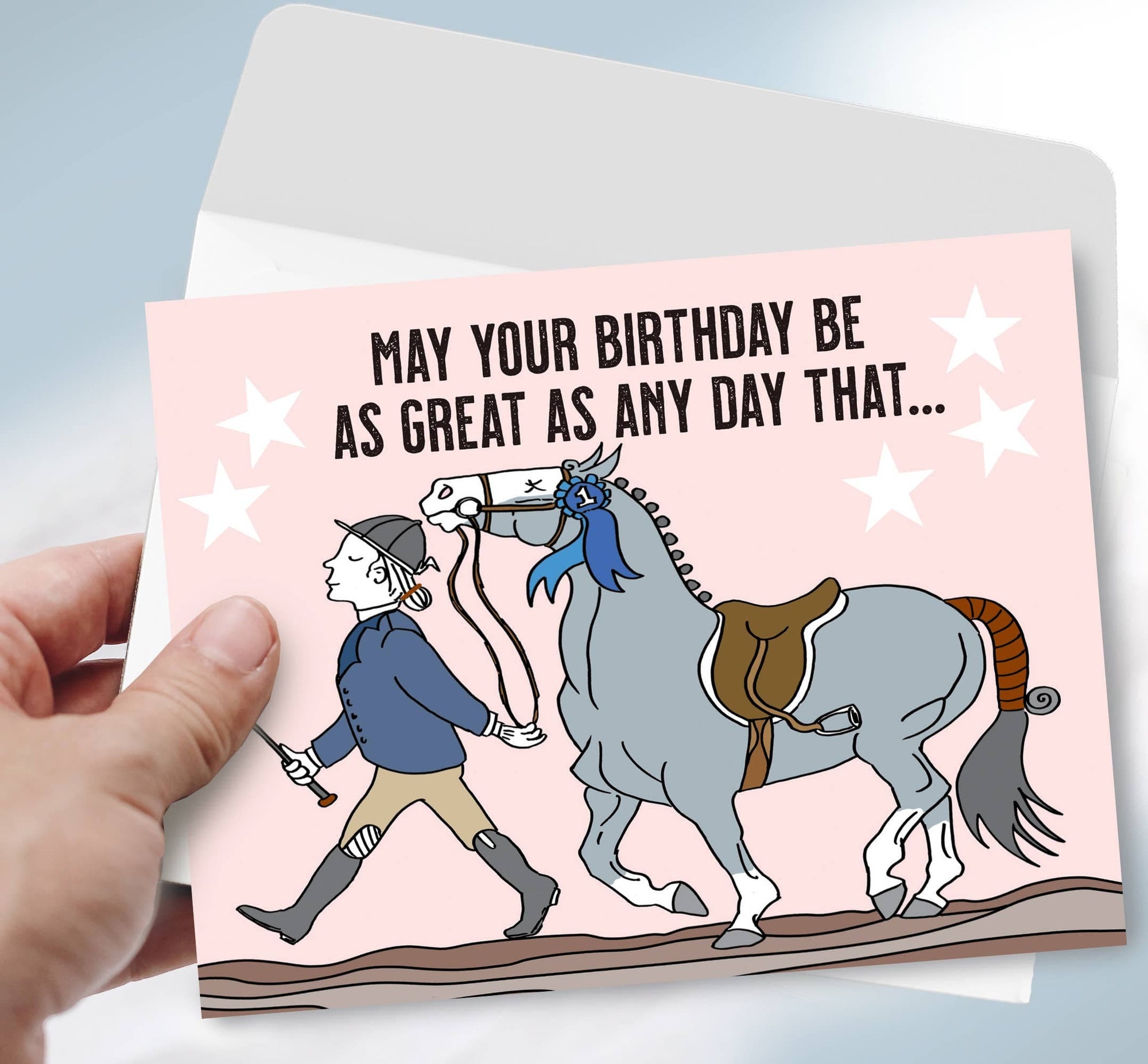 Horse Hollow Press - Horse Greeting Birthday Card / Scrappy / Cursing & Crass