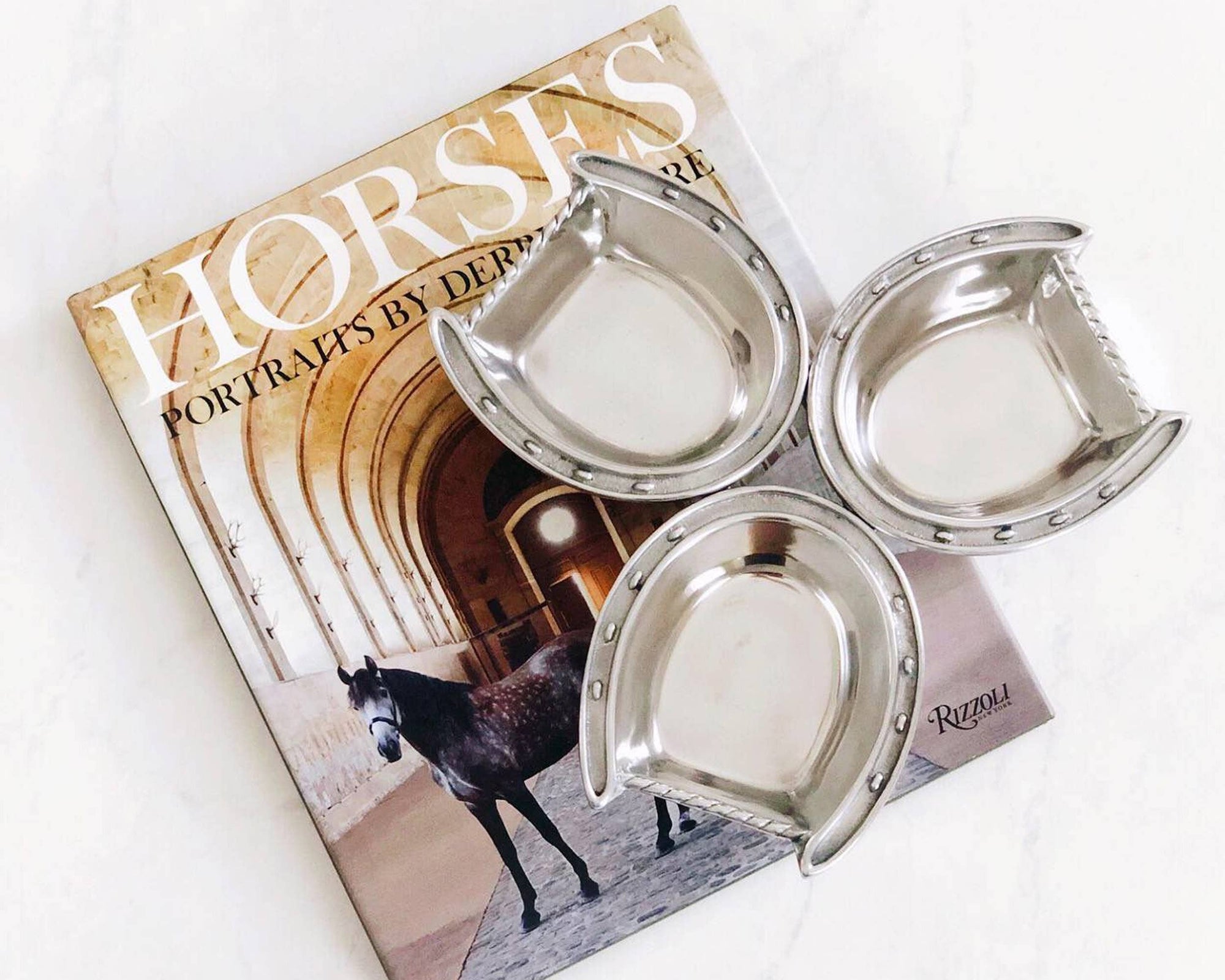 Arthur Court - Horseshoe 3-Bowl Bowl - Exceptional Equestrian